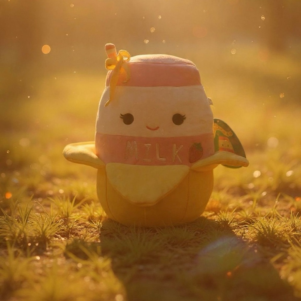 Custom Banana Strawberry Milk 8” Amelie Squishmallow Animal Plush Toy